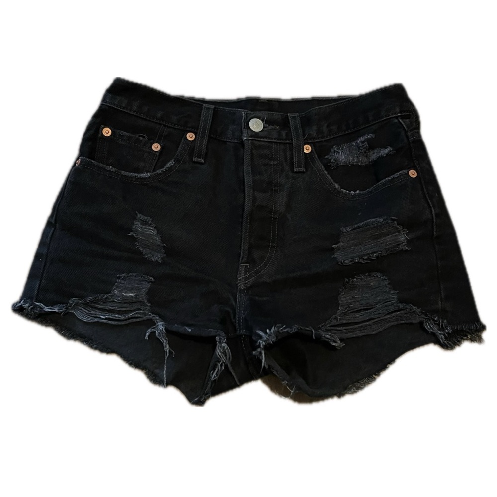 Levi’s • Premium • 501 Original • High rise • Black • Denim • Shorts • 25 •